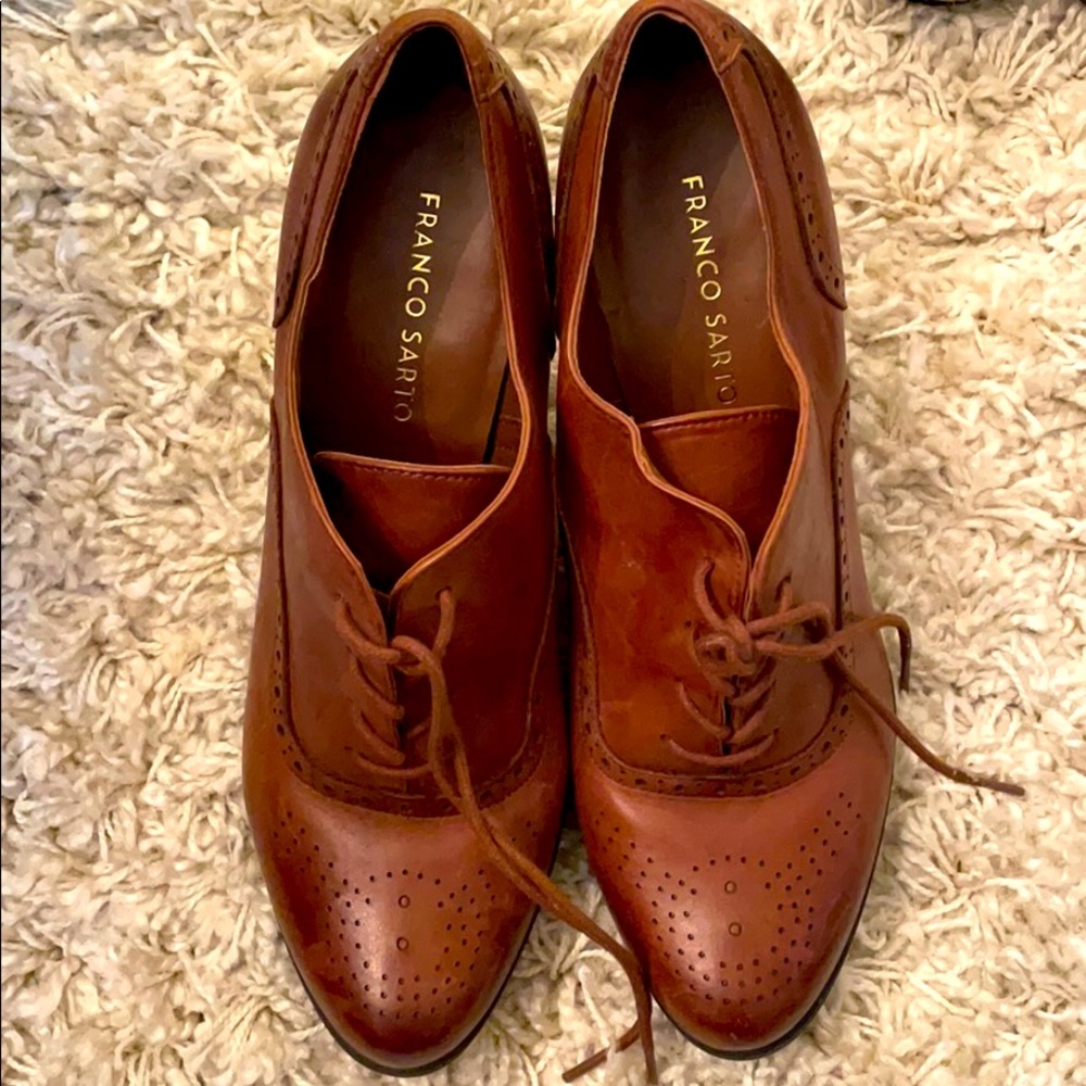 Brown heeled booties